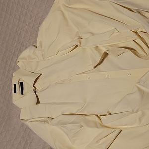 EUC Alexander Julian Colours Dress Shirt Pastel Yellow 3XLT 19-19.5 36/37 Poplin